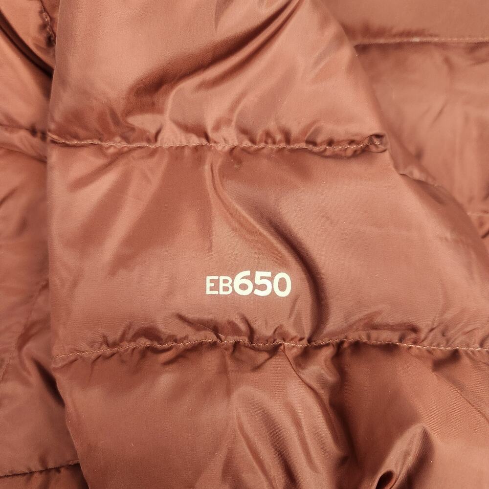 Eddie Bauer Chevron Down Jacket EB650 Women's Large Brown/Burgundy - Picture 8 of 9